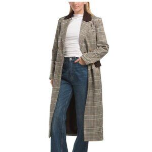 7 FOR ALL MANKIND Hourglass Coat With Combo Collar And Flap Pockets NWT XS